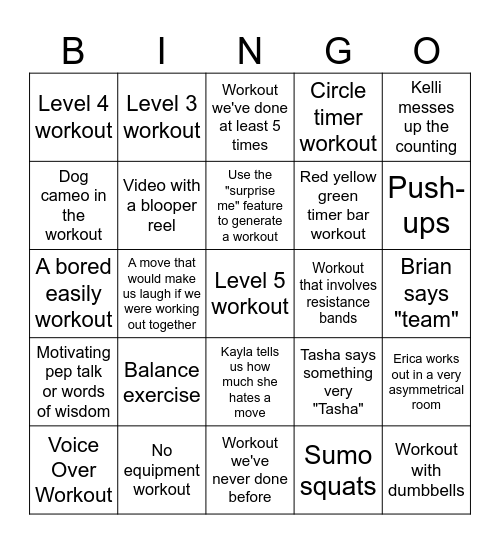 Goaty Bingo Card