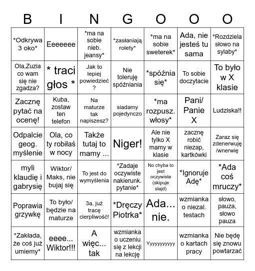 Bingo Card