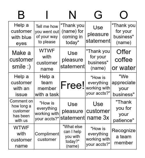 WOW your pants off Bingo! Bingo Card