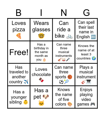 Find someone who.... Bingo Card
