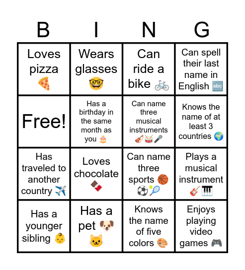 Find someone who.... Bingo Card