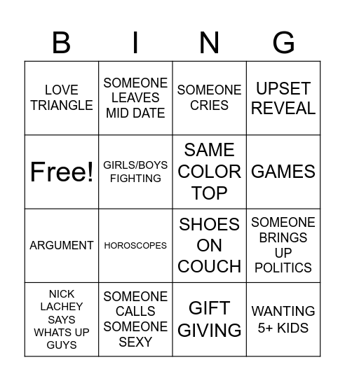 LIB S8 Bingo Card