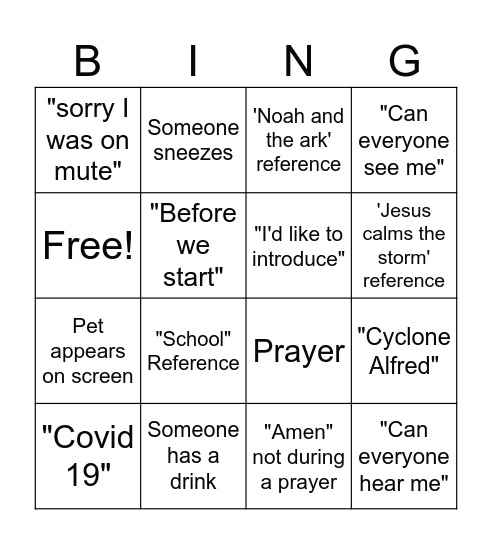 LM Stream Bingo Card