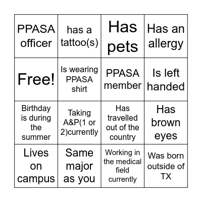 Bingo Card