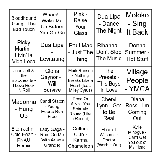 MARDI GRAS: Round 2 Bingo Card