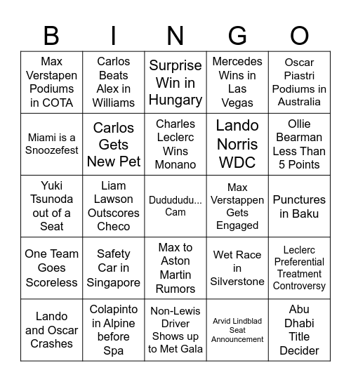 Bingo Card