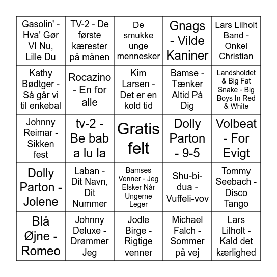 Bodega Bingo Card