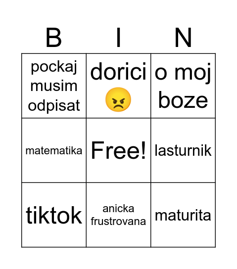 lenka Bingo Card