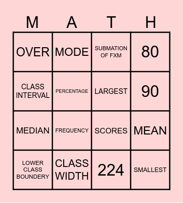 BLACK OUT Bingo Card