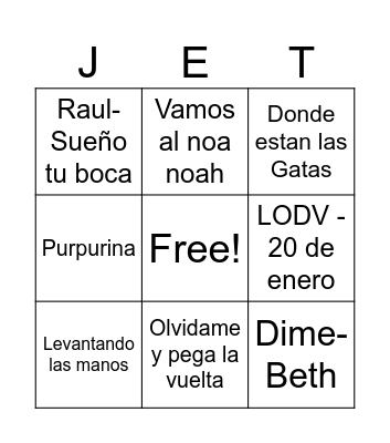I BINGO MUSICAL Bingo Card