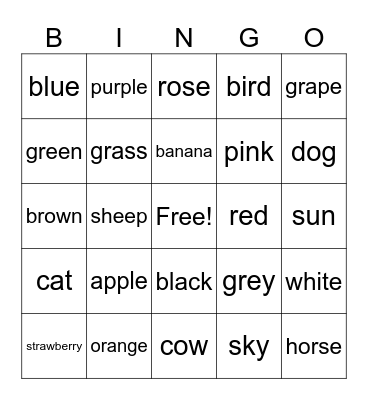Test Bingo Card