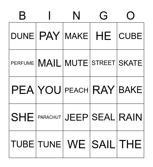 Bingo Card