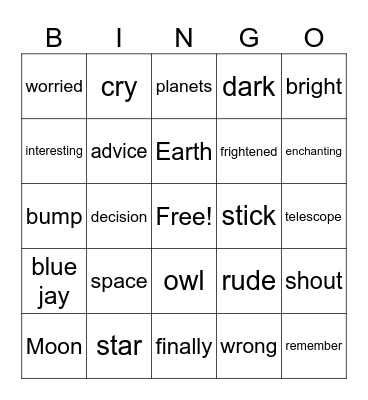 unit 8 Bingo Card