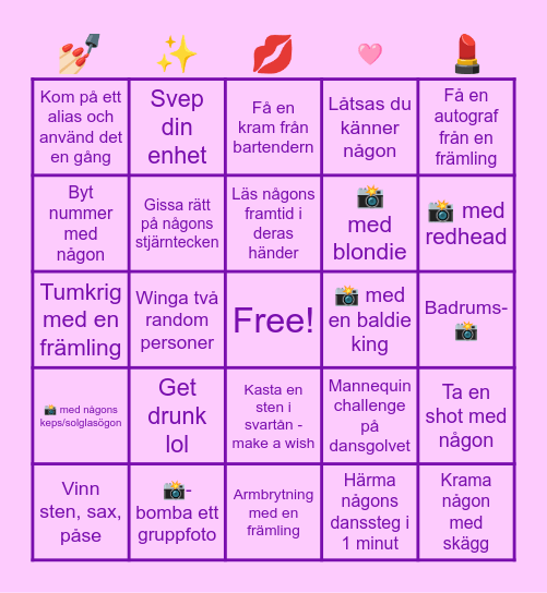Girls night EXCLUSIVE Bingo Card