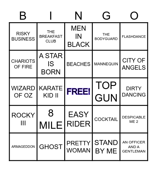 MOVIE SOUNDTRACKS Bingo Card