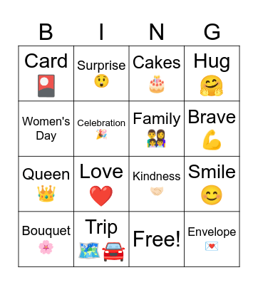 Women's Day - B1 Bingo Card