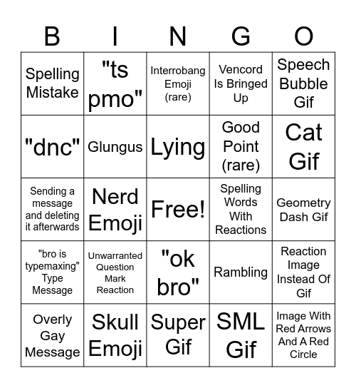 Jupx Bingo Card Bingo Card