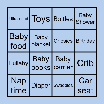 Baby Shower Bingo! Bingo Card