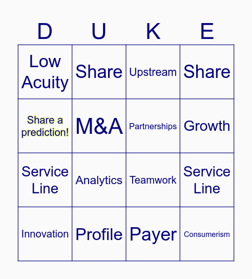 Strategic Planning Bingo! Bingo Card