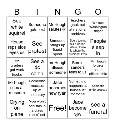 DC BINGOOOO Bingo Card