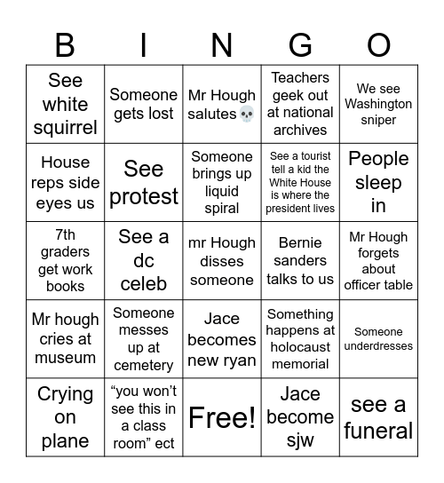 DC BINGOOOO Bingo Card