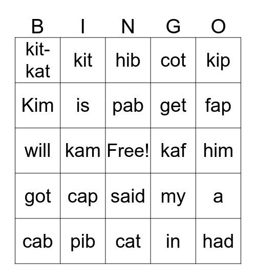 Red 10-11 Bingo Card