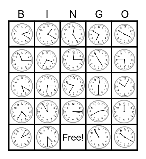 Reading Time Bingo Card