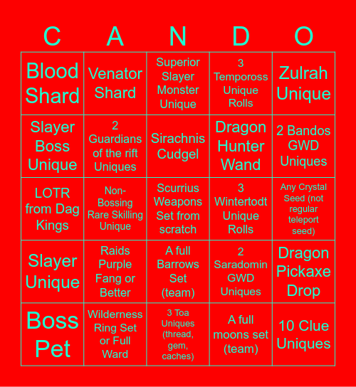 Can Do Bingo! Bingo Card