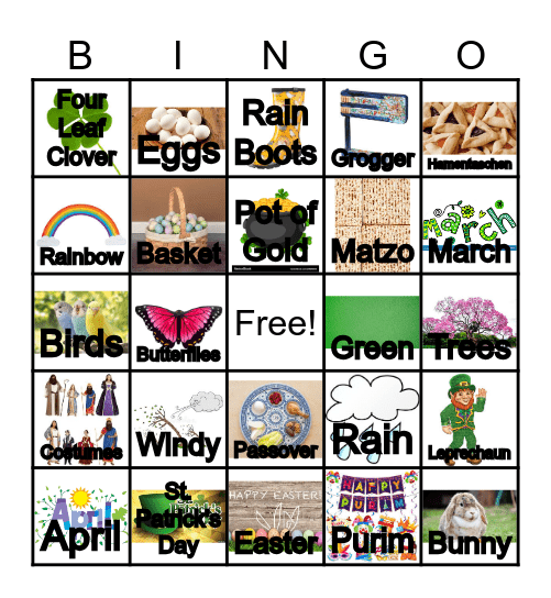 Springtime Bingo Card