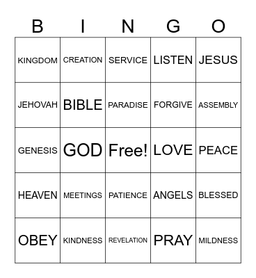 Convention Bingo Card