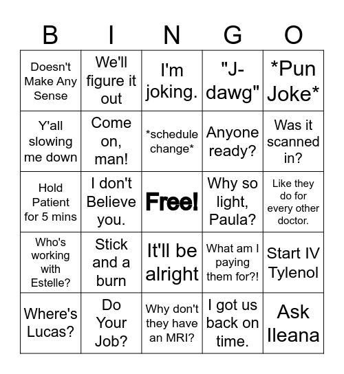 SPCSA Bingo Card