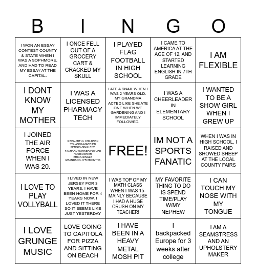 1P Employee Appreciation Day Bingo Card