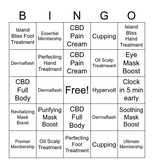 March Boost Bingo Card