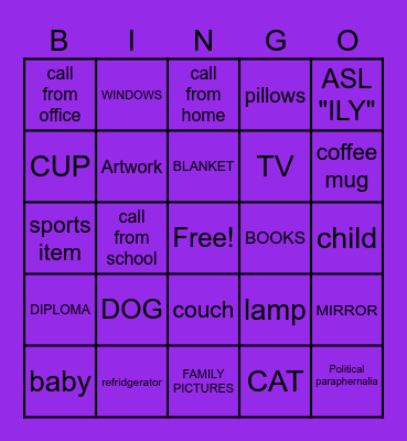 I SPY BINGO Card