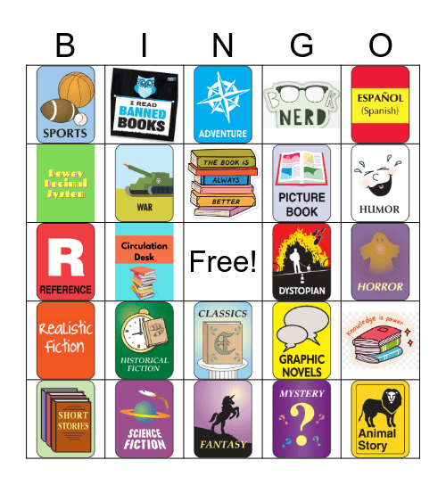 Library Bingo Card