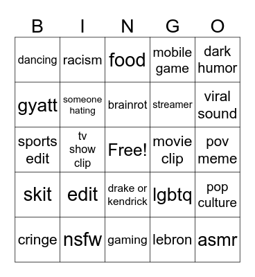 BINGOTHON DAY1 Bingo Card