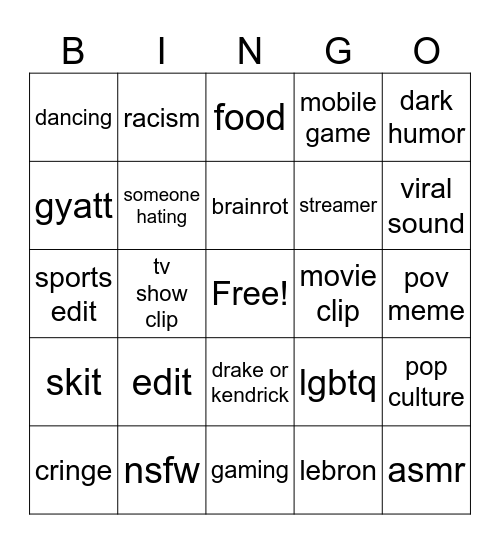BINGOTHON DAY1 Bingo Card
