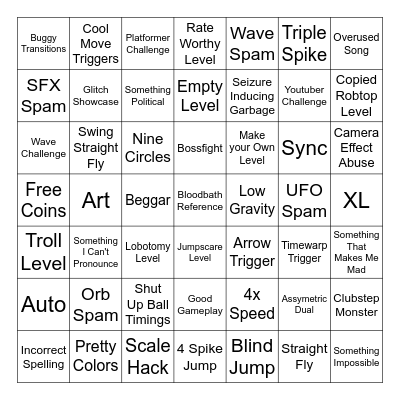 RECENT TAB BINGO Card