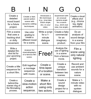 Bonus Mark Bingo Card