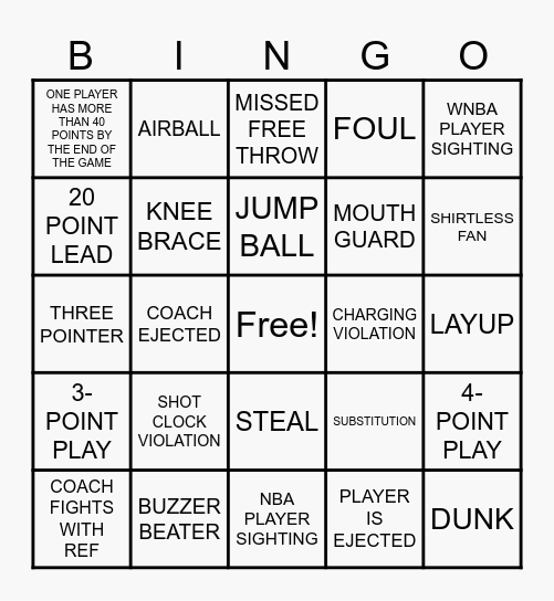 ATC March Madness Bingo Card