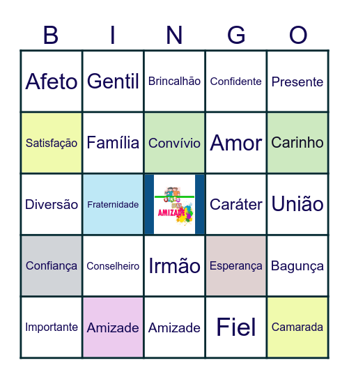 BINGO DA AMIZADE Bingo Card