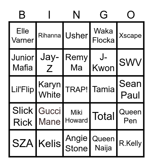 MIXED JAMS Bingo Card