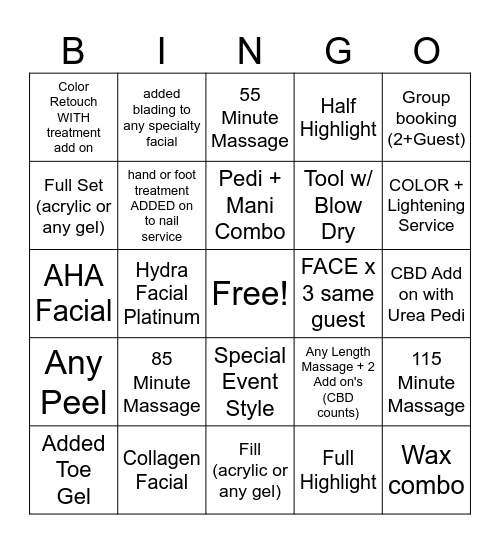 Spalon BINGO Card