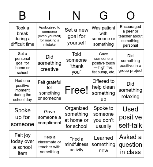 Who is who? Bingo Card