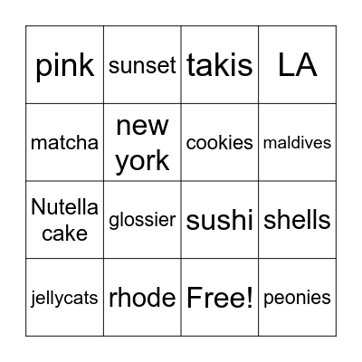 Bingo Card