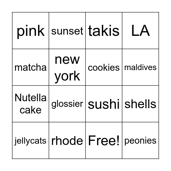 Bingo Card