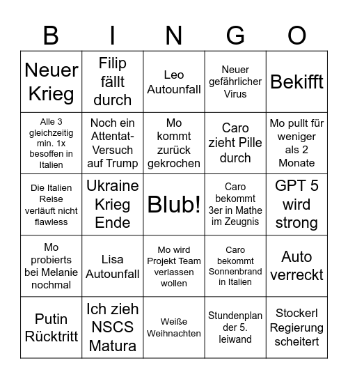 2025 Bingo Card