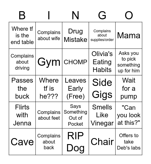 t0n's Bingo Card