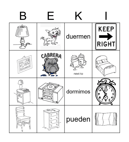 Realidades 6A + Gramatica Bingo Card