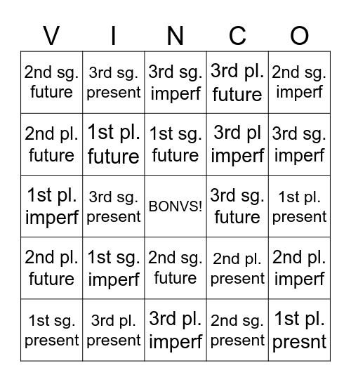14 PresImpFut Pass Bingo Card